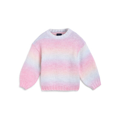 Girls Dark Pink Solid Pullover